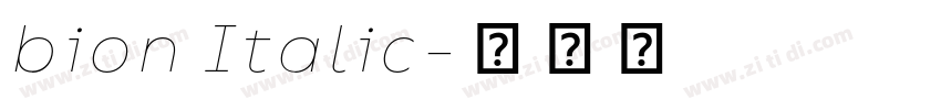 bion Italic字体转换